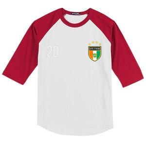 Cote DIvoire Number 20 Sports Jersey Football Twenty Kids Colorblock Raglan Jersey