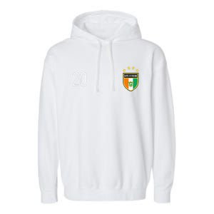 Cote DIvoire Number 20 Sports Jersey Football Twenty Garment-Dyed Fleece Hoodie