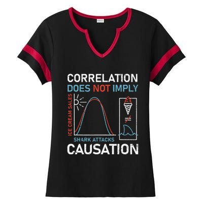 Correlation Does Not Imply Causation Ladies Halftime Notch Neck Tee