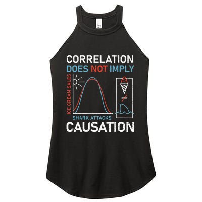 Correlation Does Not Imply Causation Women's Perfect Tri Rocker Tank