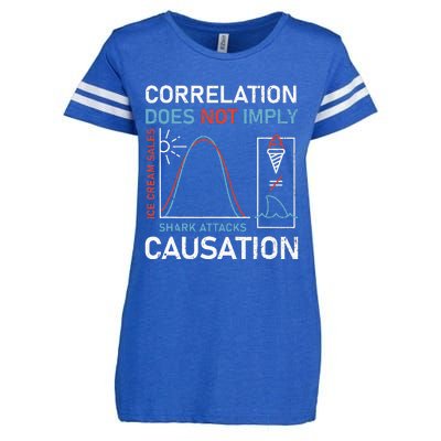 Correlation Does Not Imply Causation Enza Ladies Jersey Football T-Shirt