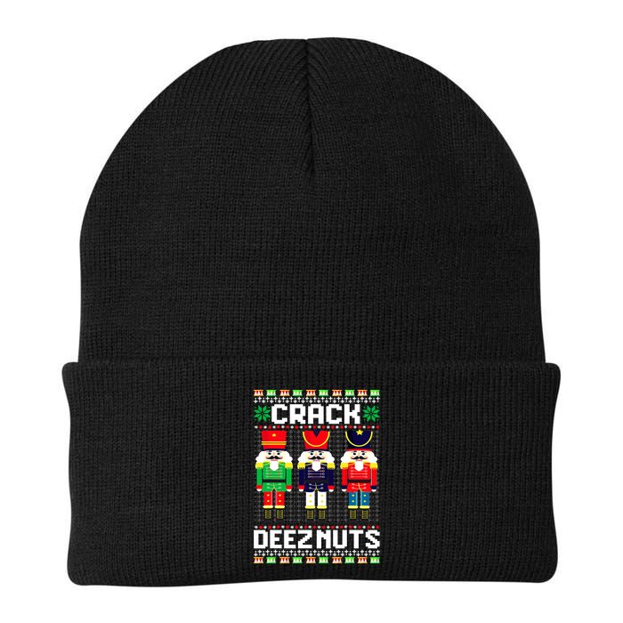 Crack Deez Nuts Nutcracker Nut Xmas Pajama Matching Knit Cap Winter Beanie