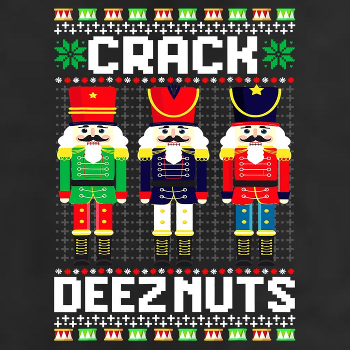 Crack Deez Nuts Nutcracker Nut Xmas Pajama Matching Knit Cap Winter Beanie
