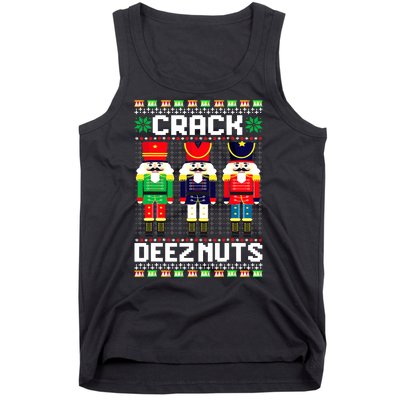 Crack Deez Nuts Nutcracker Nut Xmas Pajama Matching Tank Top