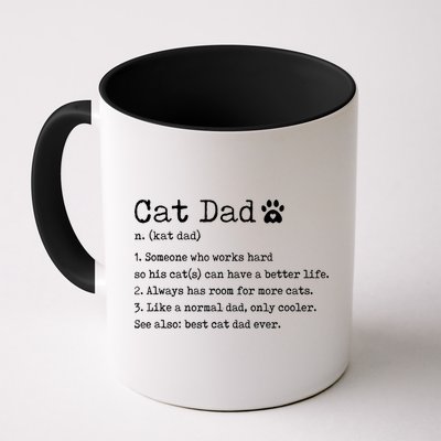 Cat Dad Noun Definition Cat Trainer Cat Lover Animals Pets Mug