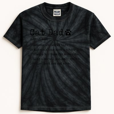 Cat Dad Noun Definition Cat Trainer Cat Lover Animals Pets Kids Tie-Dye T-Shirt