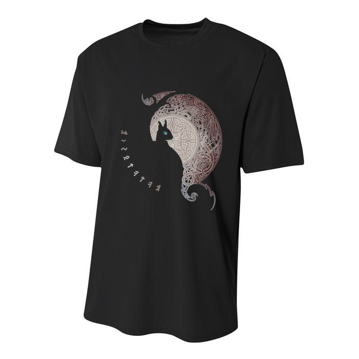 Celtic Dragons Nordic Mythical Iking Youth Performance Sprint T-Shirt