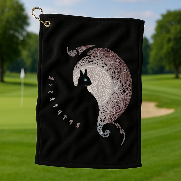 Celtic Dragons Nordic Mythical Iking Golf Towel