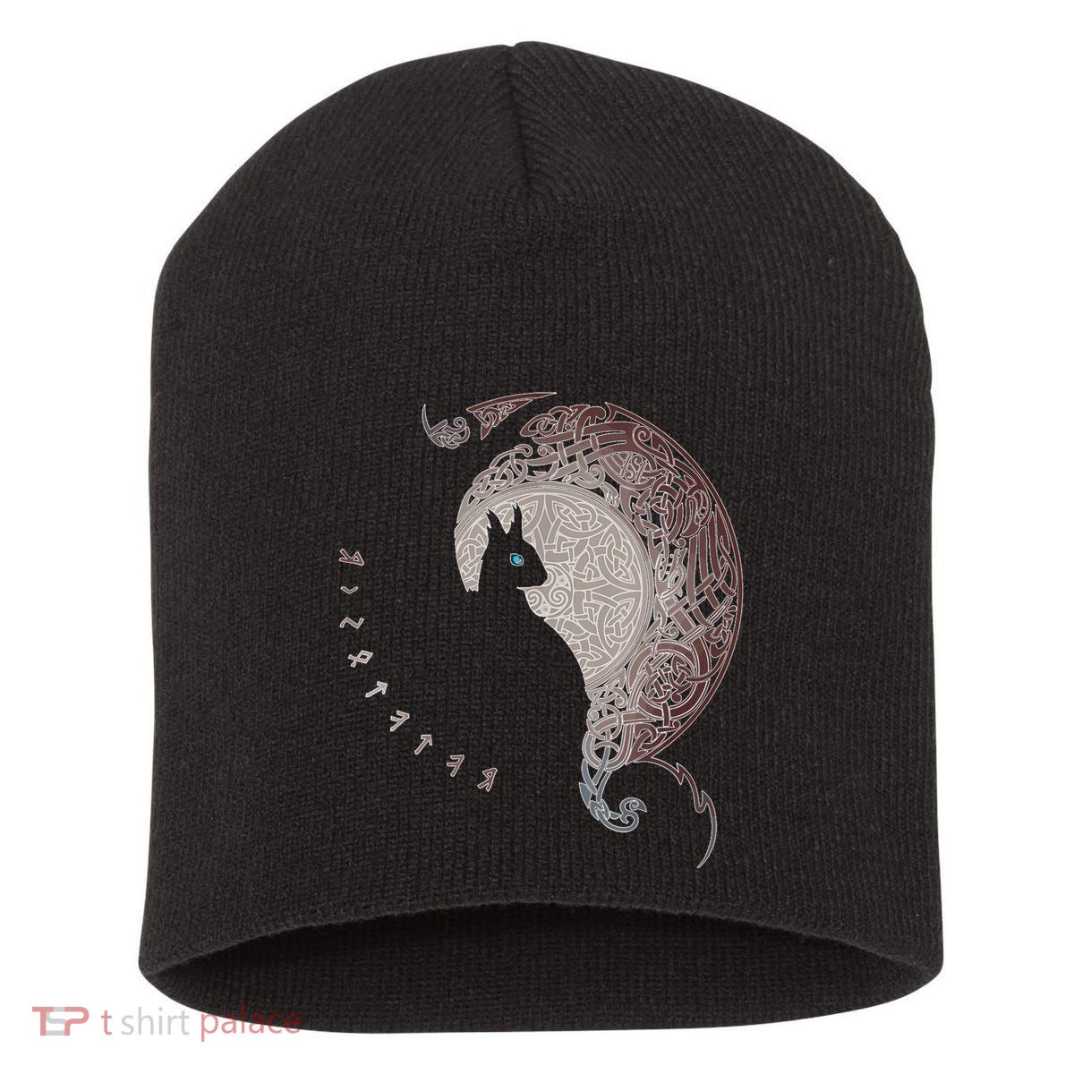 Celtic Dragons Nordic Mythical Iking Short Acrylic Beanie