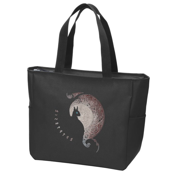 Celtic Dragons Nordic Mythical Iking Zip Tote Bag