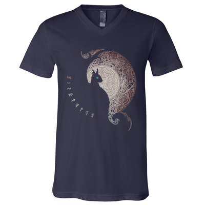 Celtic Dragons Nordic Mythical Iking V-Neck T-Shirt