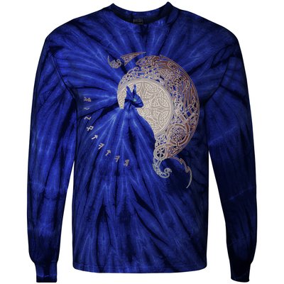 Celtic Dragons Nordic Mythical Iking Tie-Dye Long Sleeve Shirt