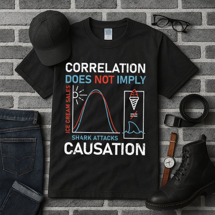 Correlation Does Not Imply Causation Tall T-Shirt