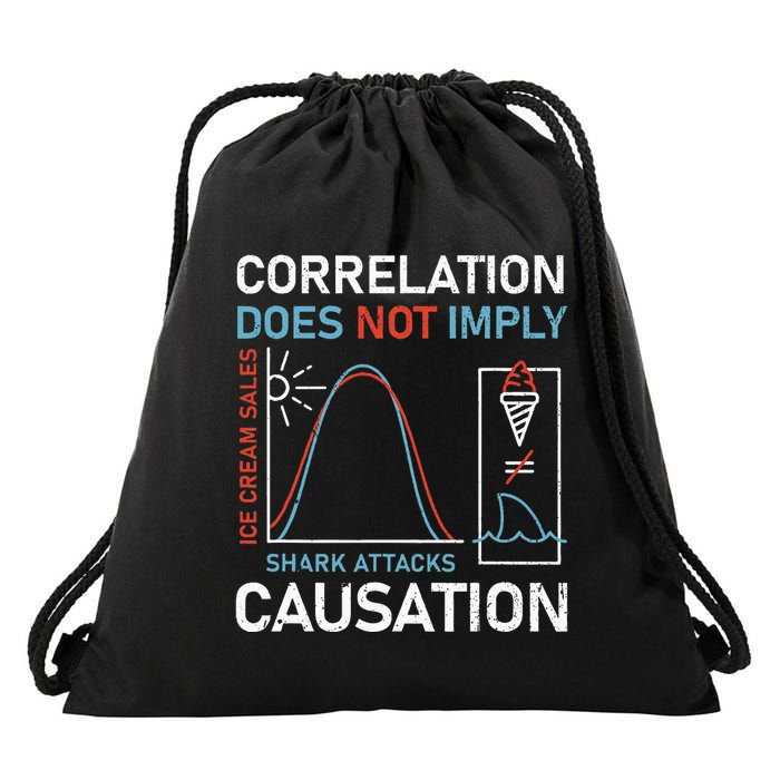 Correlation Does Not Imply Causation Drawstring Bag