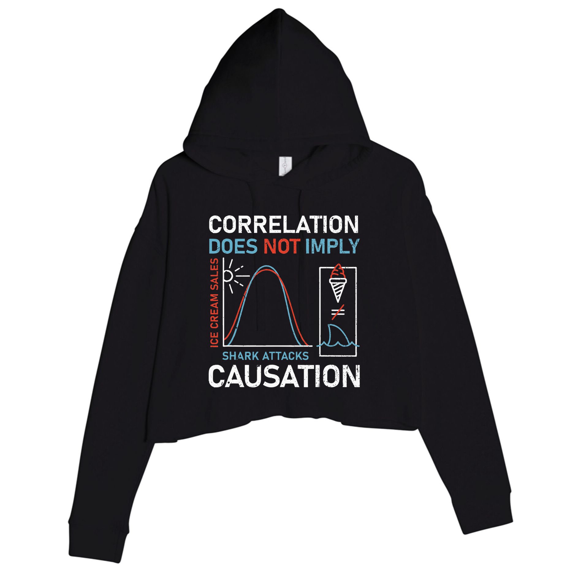 Correlation Does Not Imply Causation Crop Fleece Hoodie