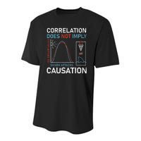 Correlation Does Not Imply Causation Youth Performance Sprint T-Shirt