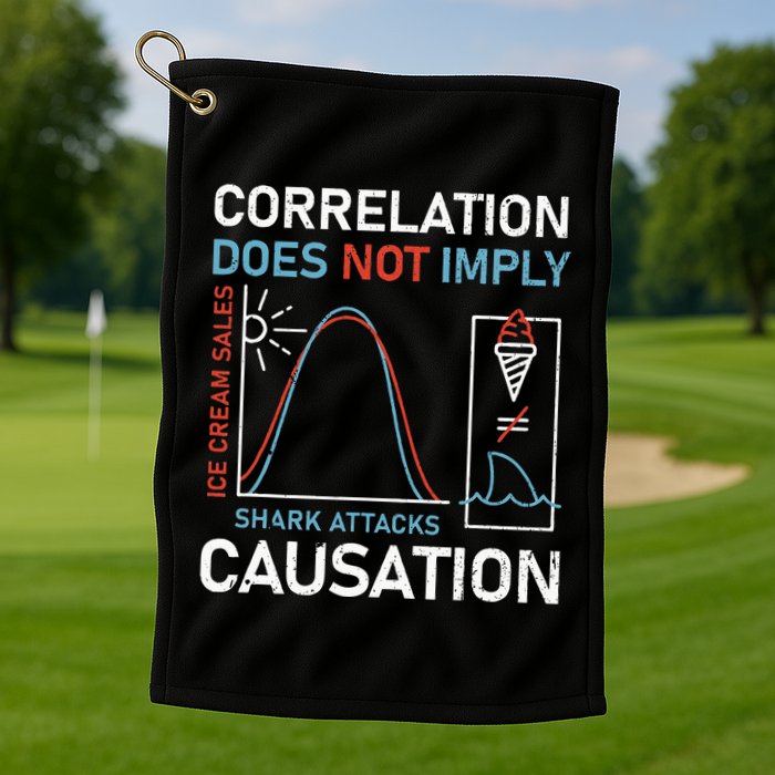 Correlation Does Not Imply Causation Golf Towel