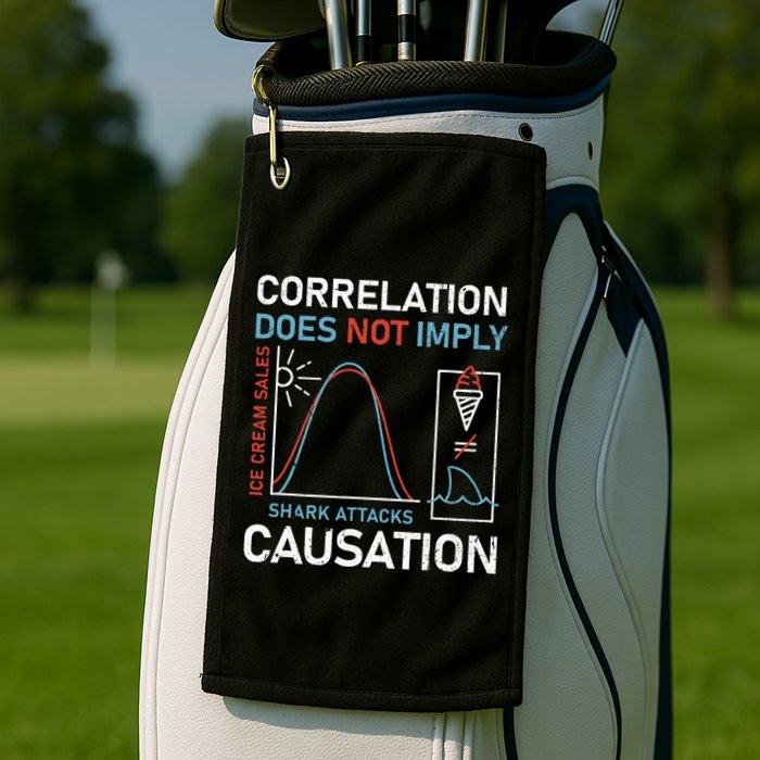 Correlation Does Not Imply Causation Golf Towel