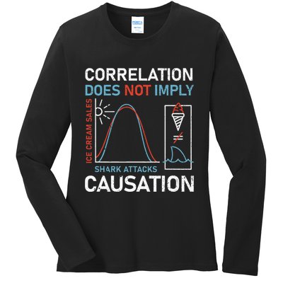 Correlation Does Not Imply Causation Ladies Long Sleeve Shirt