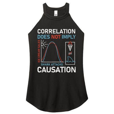 Correlation Does Not Imply Causation Women's Perfect Tri Rocker Tank