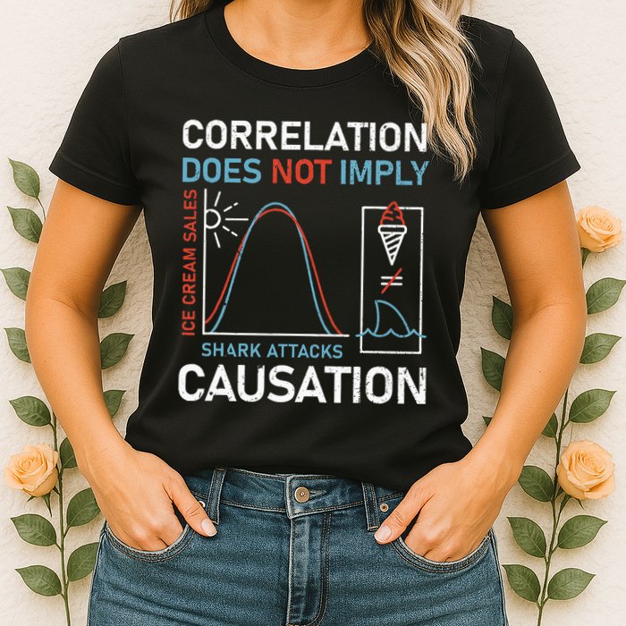 Correlation Does Not Imply Causation Womens T-Shirt