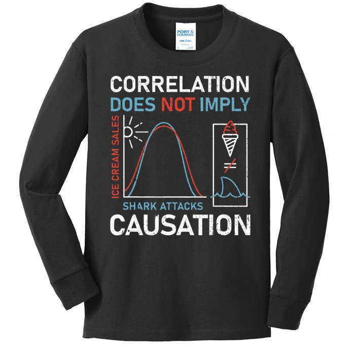 Correlation Does Not Imply Causation Kids Long Sleeve Shirt