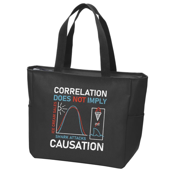 Correlation Does Not Imply Causation Zip Tote Bag