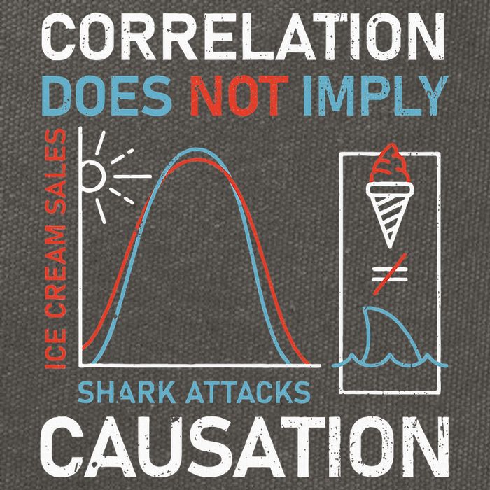 Correlation Does Not Imply Causation Cotton Canvas Backpack