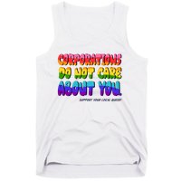 Corporations Do Not Care About You Support Your Local Queer Tank Top