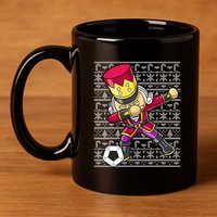 Christmas Dabbing Nutcracker Football Soccer For Boys 11oz C Handle Ceramic Mug