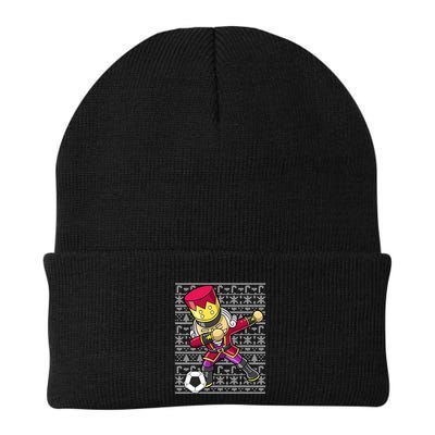 Christmas Dabbing Nutcracker Football Soccer For Boys Beanie