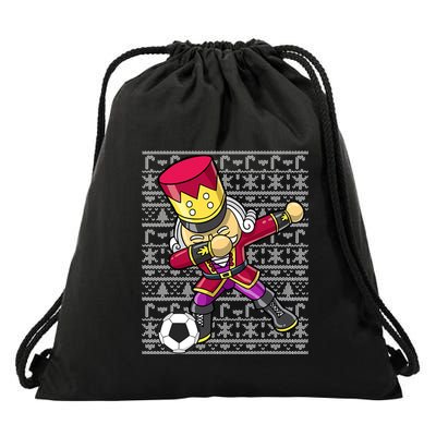 Christmas Dabbing Nutcracker Football Soccer For Boys Drawstring Bag