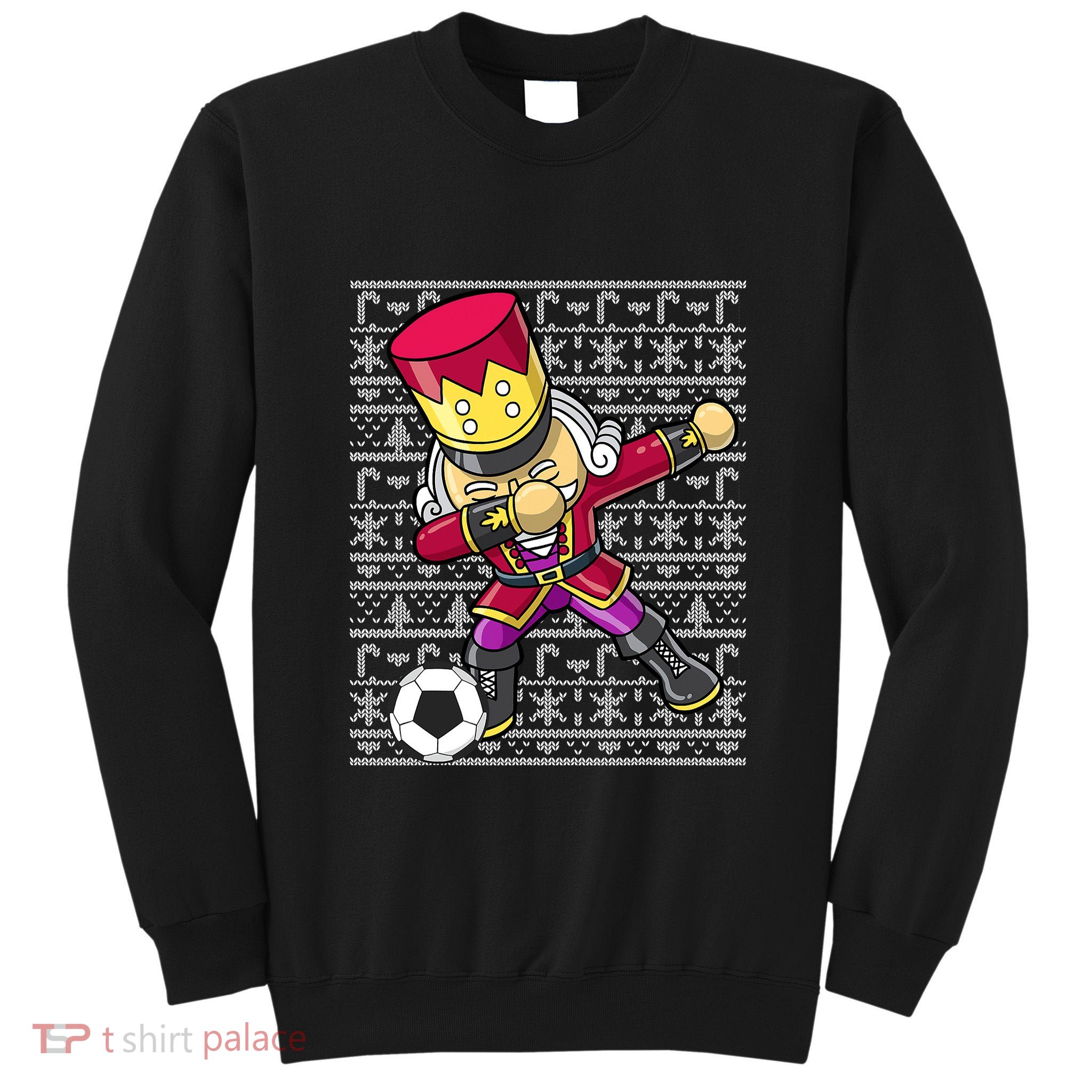 Christmas Dabbing Nutcracker Football Soccer For Boys Tall Sweatshirt