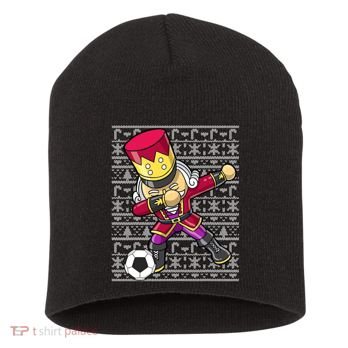 Christmas Dabbing Nutcracker Football Soccer For Boys Short Acrylic Beanie