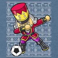 Christmas Dabbing Nutcracker Football Soccer For Boys Garment-Dyed Sweatshirt