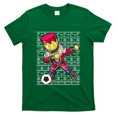 Christmas Dabbing Nutcracker Football Soccer For Boys T-Shirt