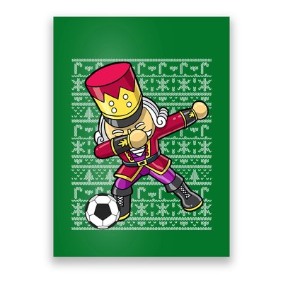 Christmas Dabbing Nutcracker Football Soccer For Boys Poster