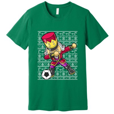 Christmas Dabbing Nutcracker Football Soccer For Boys Premium T-Shirt