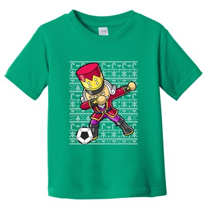 Christmas Dabbing Nutcracker Football Soccer For Boys Toddler T-Shirt