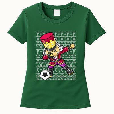 Christmas Dabbing Nutcracker Football Soccer For Boys Womens T-Shirt