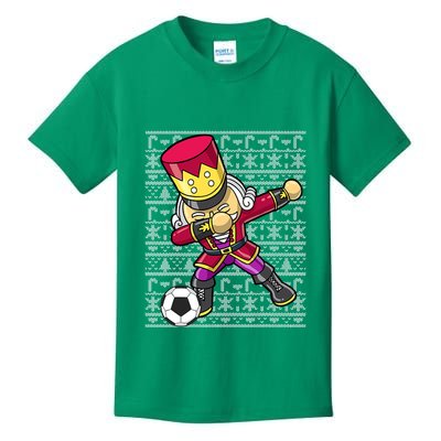 Christmas Dabbing Nutcracker Football Soccer For Boys Kids T-Shirt