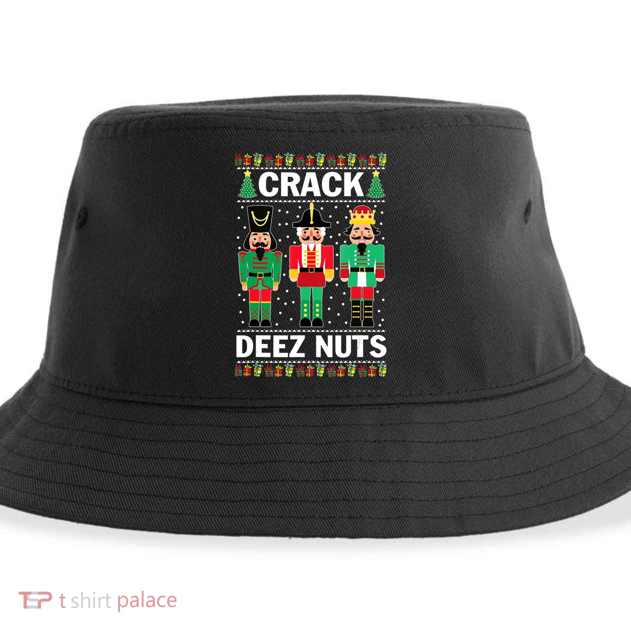Crack Deez Nuts Christmas Sustainable Bucket Hat
