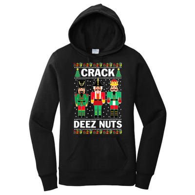 Crack Deez Nuts Christmas Women's Pullover Hoodie