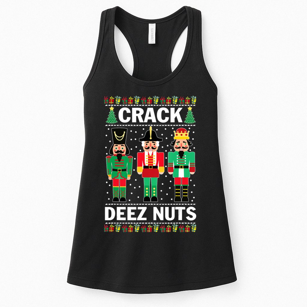 Crack Deez Nuts Christmas Womens Tank Top