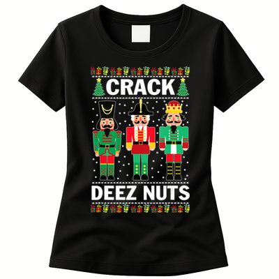 Crack Deez Nuts Christmas Womens T-Shirt