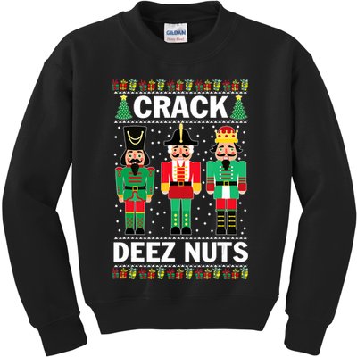 Crack Deez Nuts Christmas Kids Sweatshirt