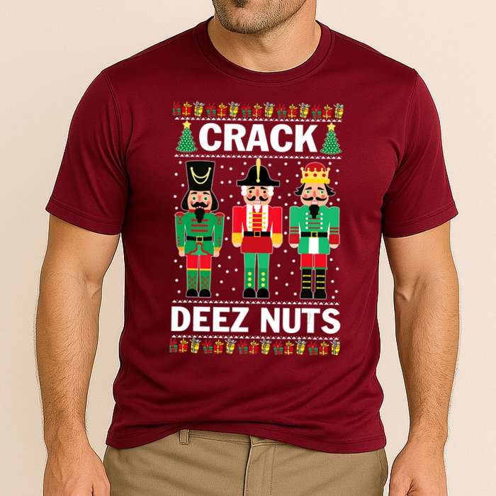 Crack Deez Nuts Christmas Cooling Performance Crew T-Shirt