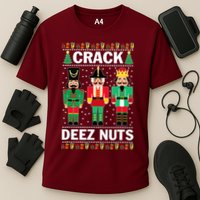 Crack Deez Nuts Christmas Cooling Performance Crew T-Shirt