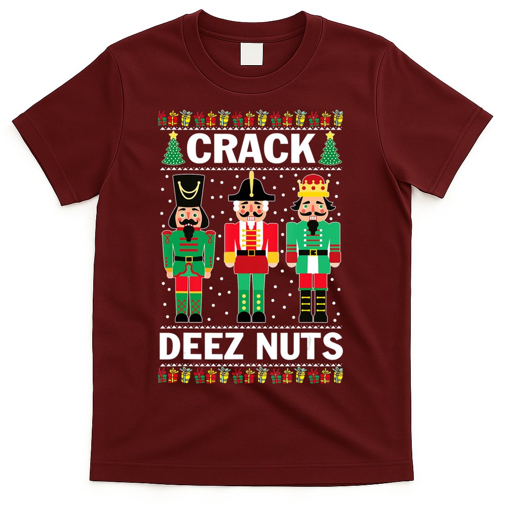 Crack Deez Nuts Christmas T-Shirt