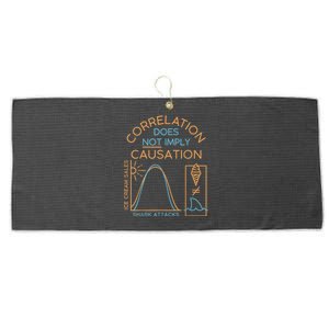 Correlation Does Not Imply Causation Large Microfiber Waffle Golf Towel